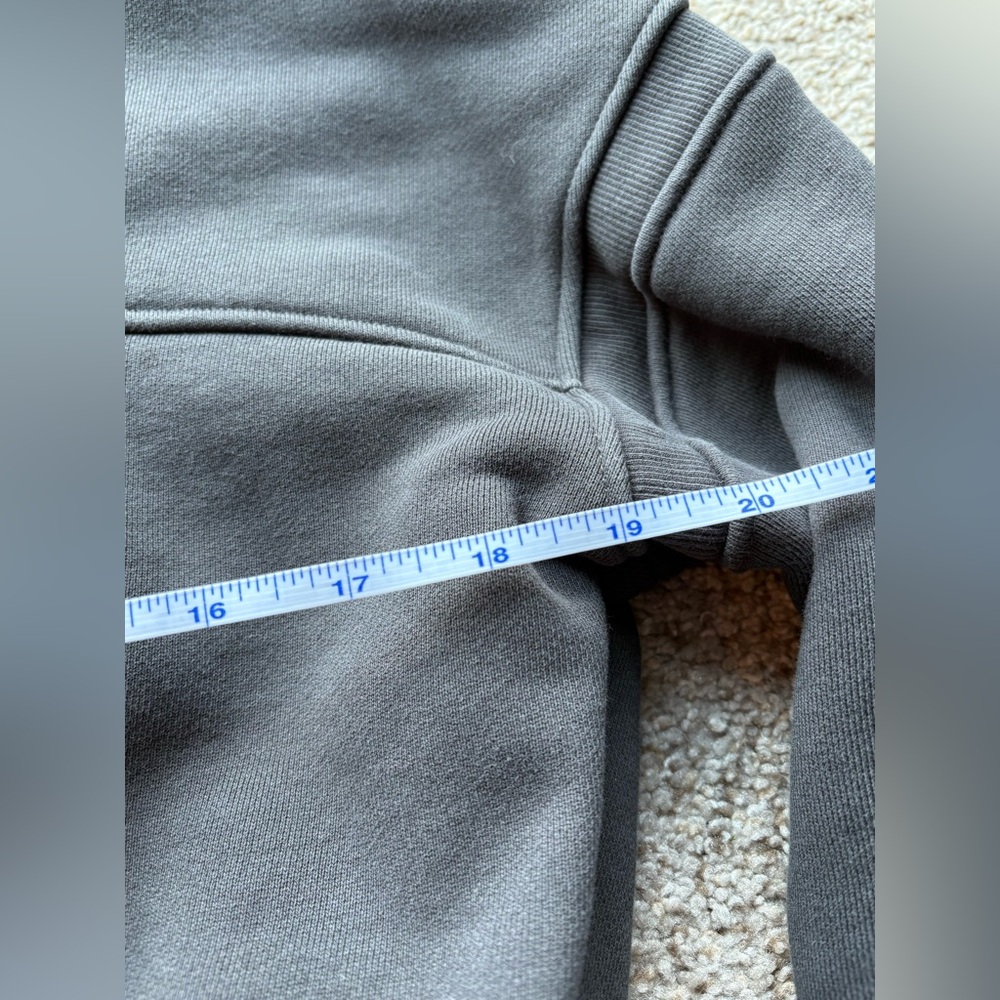 Gymshark Heavyweight Loopback Cotton Pullover Crop Sweatshirt Grey size L - Picture 6 of 9